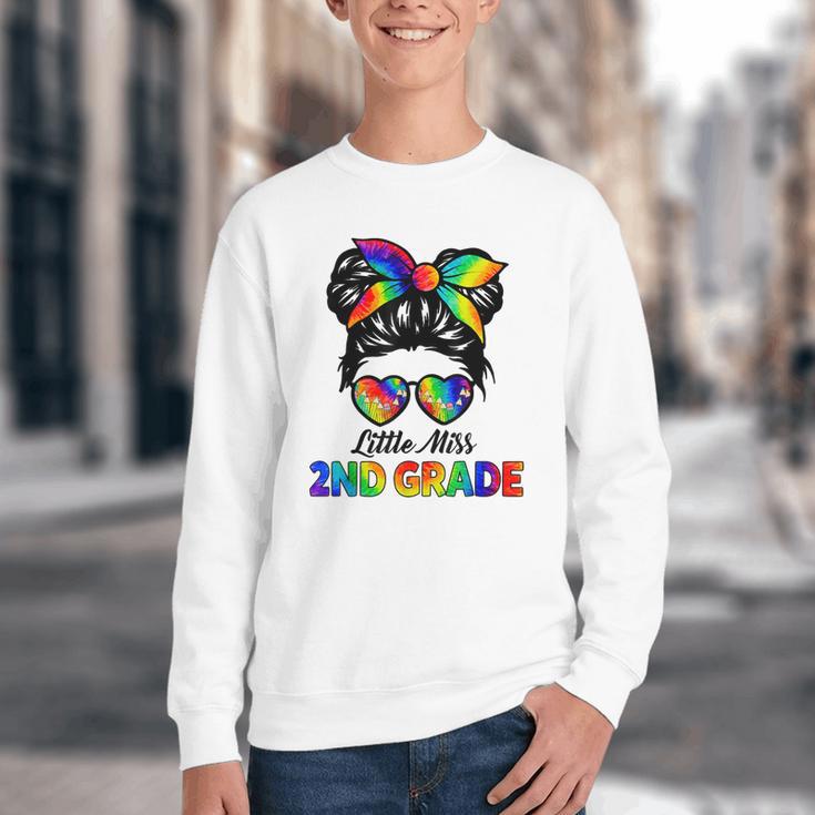 Girls Second Grade Back To School Cute Little Miss 2nd Grade Youth Crewneck Sweatshirt Girls Second Grade Back To School Cute Little Miss 2nd Grade Youth Crewneck Sweatshirt