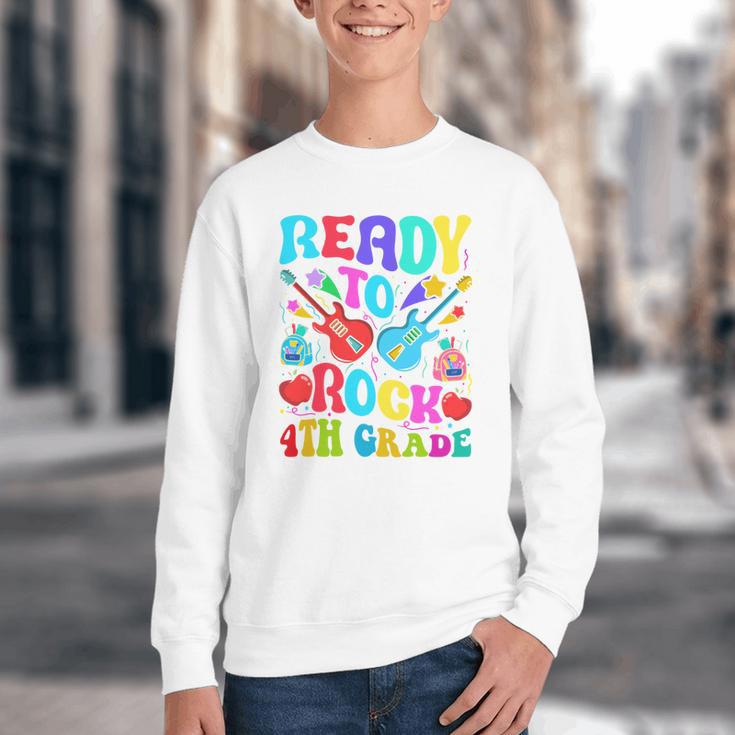 Im Ready To Rock 4th Grade Back To School 4th Grade Guitar Performance Youth Crewneck Sweatshirt Im Ready To Rock 4th Grade Back To School 4th Grade Guitar Performance Youth Crewneck Sweatshirt