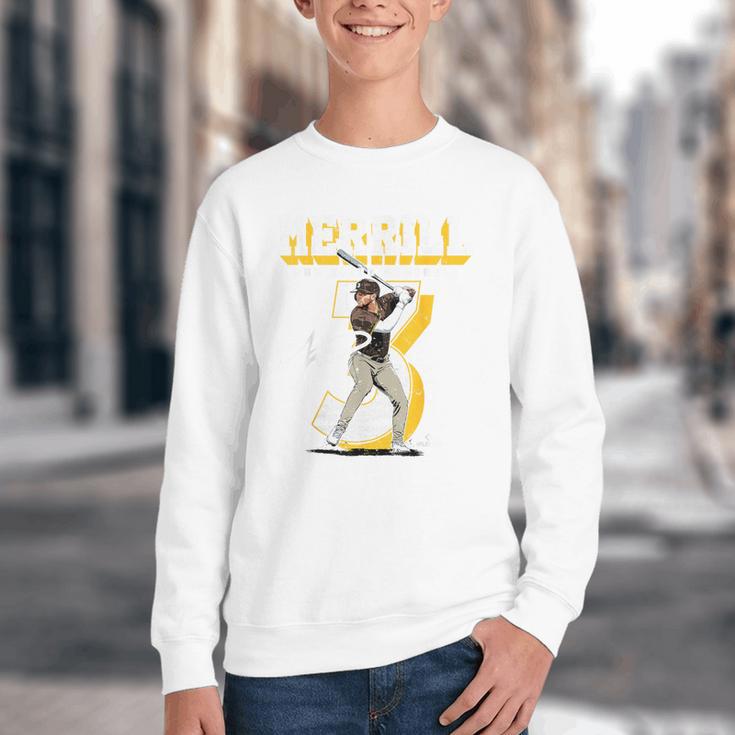 Jackson Merrill San Diego MLB Baseball Player MLBJME201M Youth Crewneck Sweatshirt Jackson Merrill San Diego MLB Baseball Player MLBJME201M Youth Crewneck Sweatshirt