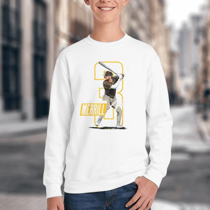 Jackson Merrill San Diego MLB Baseball Player MLBJME202M Youth Crewneck Sweatshirt Jackson Merrill San Diego MLB Baseball Player MLBJME202M Youth Crewneck Sweatshirt