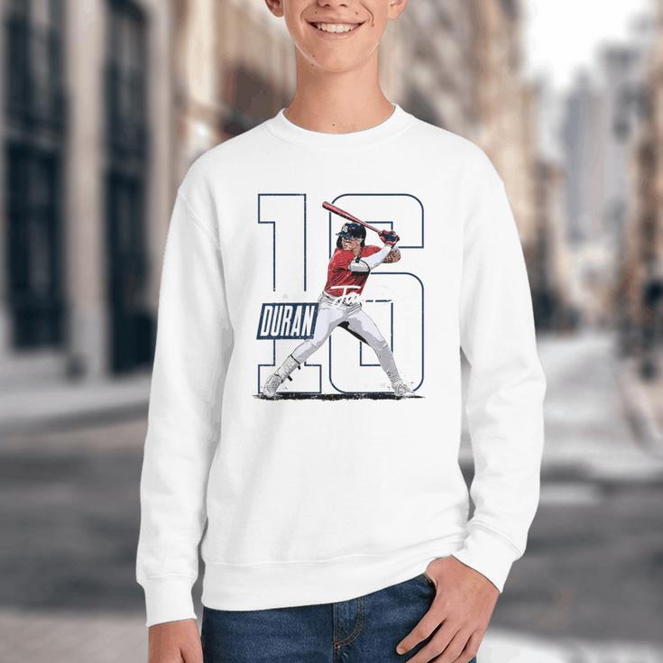 Jarren Duran Boston MLB Baseball Players MLBJDU202M Youth Crewneck Sweatshirt