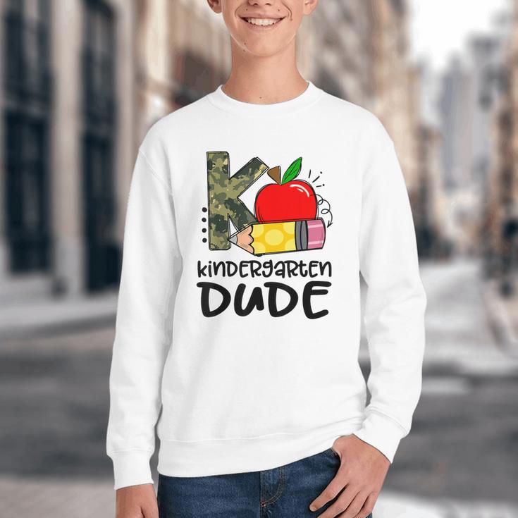 Kindergarten Dude Student Kindergarten Squad Back To School Youth Crewneck Sweatshirt