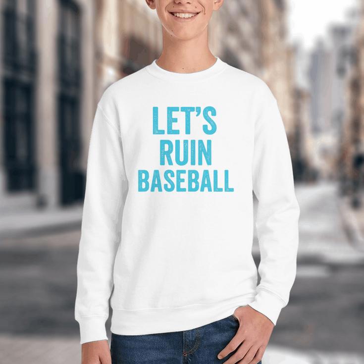 Let's Ruin Baseball Baseball Humor Sarcastic Baseball Premium Tri-Blend Youth Crewneck Sweatshirt Let's Ruin Baseball Baseball Humor Sarcastic Baseball Premium Tri-Blend Youth Crewneck Sweatshirt