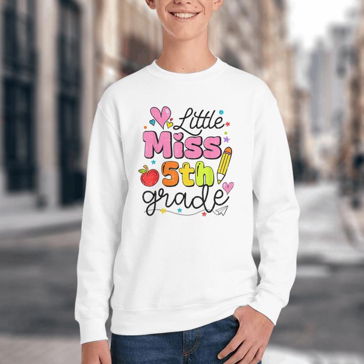 Little Miss 5th Grade Back To School Cute Fifth Grade Girls Youth Crewneck Sweatshirt Little Miss 5th Grade Back To School Cute Fifth Grade Girls Youth Crewneck Sweatshirt