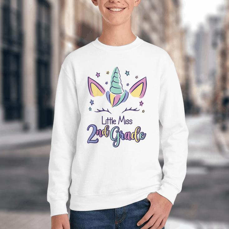 Little Miss Second Grade 2025 2nd Grade Back To School Youth Crewneck Sweatshirt Little Miss Second Grade 2025 2nd Grade Back To School Youth Crewneck Sweatshirt