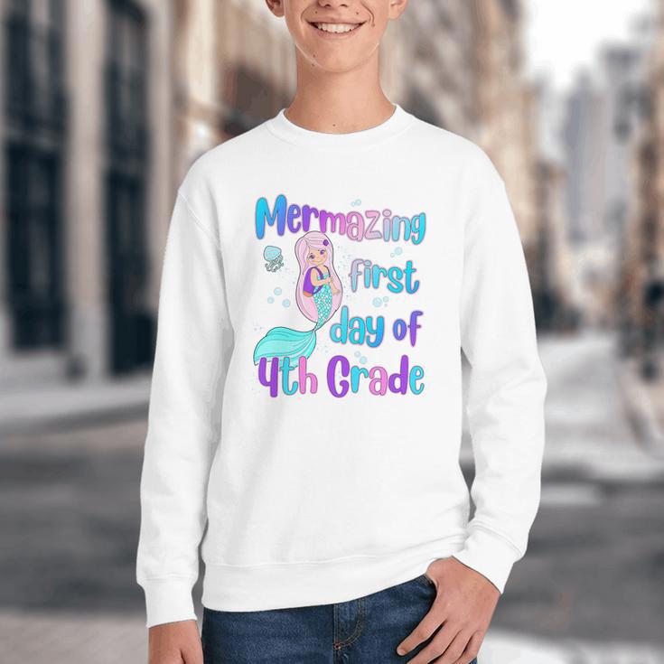 Mermazing First Day Of Fourth Grade Back To School Mermaid Premium Tri-Blend Youth Crewneck Sweatshirt Mermazing First Day Of Fourth Grade Back To School Mermaid Premium Tri-Blend Youth Crewneck Sweatshirt