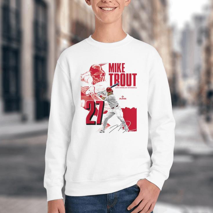 Mike Trout Los Angeles A MLB Baseball Players MLBMTR304N Youth Crewneck Sweatshirt Mike Trout Los Angeles A MLB Baseball Players MLBMTR304N Youth Crewneck Sweatshirt