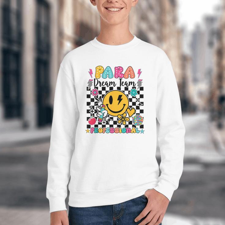 Para Dream Team Paraprofessional First Day Back To School Youth Crewneck Sweatshirt Para Dream Team Paraprofessional First Day Back To School Youth Crewneck Sweatshirt