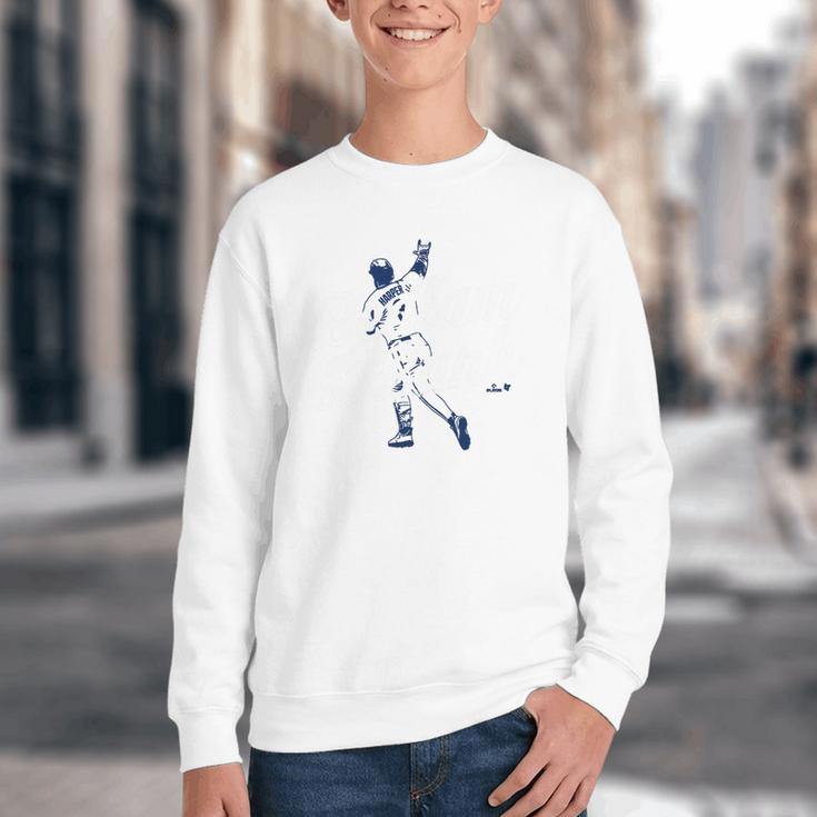 Philly Bedlam Bedlam At The Bank Philadelphia Baseball Premium Tri-Blend Youth Crewneck Sweatshirt