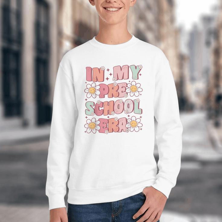 In My Preschool Era Retro Cute Groovy Pre K Back To School Youth Crewneck Sweatshirt In My Preschool Era Retro Cute Groovy Pre K Back To School Youth Crewneck Sweatshirt