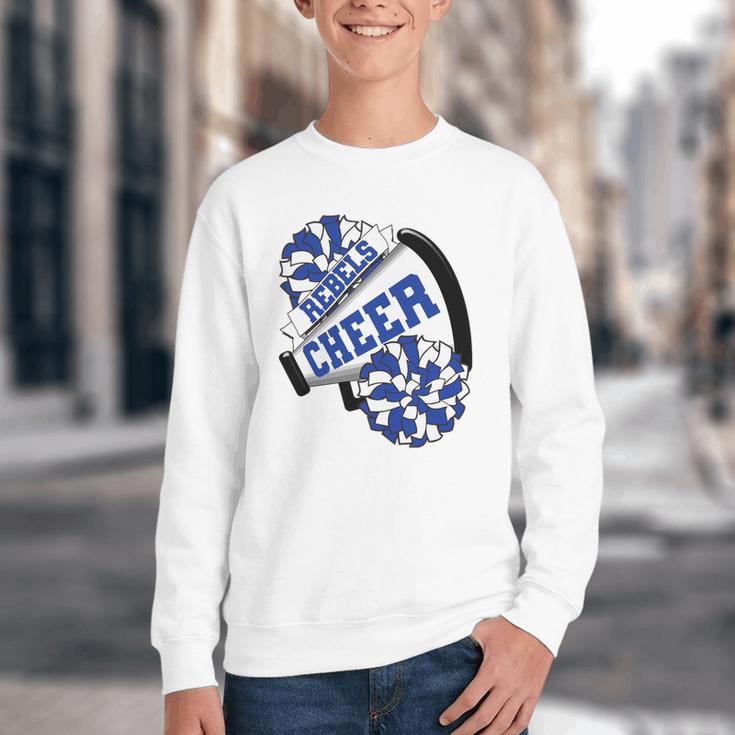 Rebels Cheer Back To School Cheerleading Spirit B Premium Tri-Blend Youth Crewneck Sweatshirt Rebels Cheer Back To School Cheerleading Spirit B Premium Tri-Blend Youth Crewneck Sweatshirt