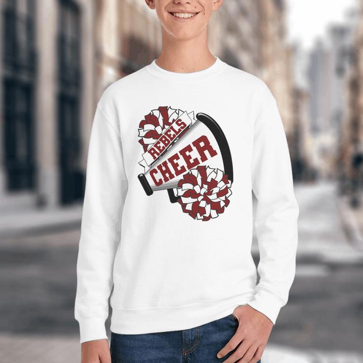 Rebels Cheer Back To School Cheerleading Spirit M Performance Youth Crewneck Sweatshirt Rebels Cheer Back To School Cheerleading Spirit M Performance Youth Crewneck Sweatshirt