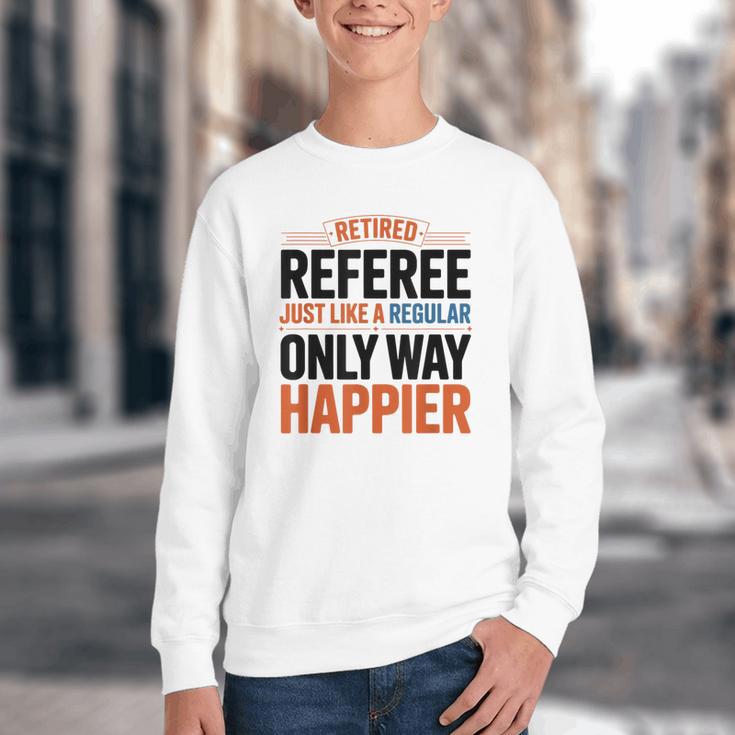 Retired Basketball Referee For Baseball Refs Youth Crewneck Sweatshirt Retired Basketball Referee For Baseball Refs Youth Crewneck Sweatshirt