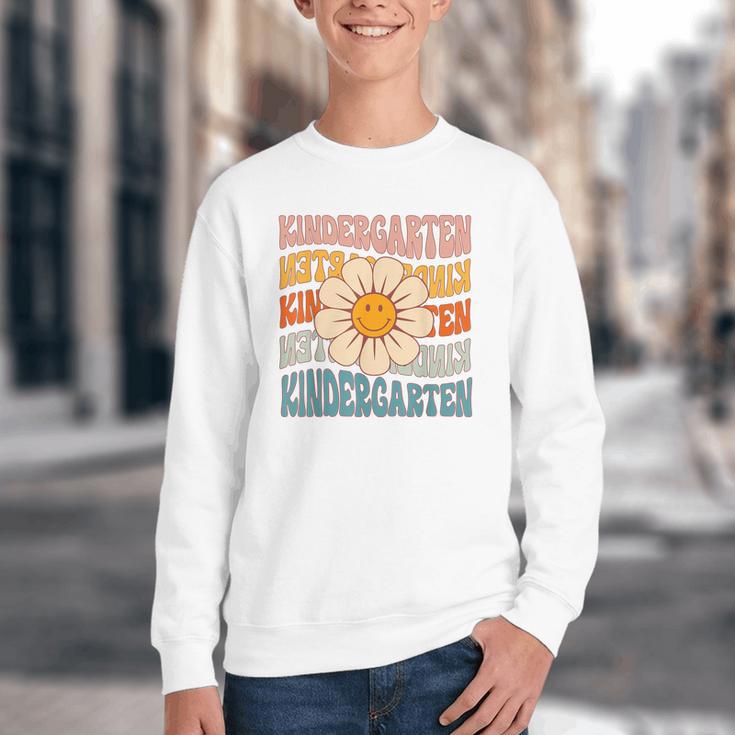 Retro Kindergarten Daisy Colorful Back To School Student Kid Youth Crewneck Sweatshirt Retro Kindergarten Daisy Colorful Back To School Student Kid Youth Crewneck Sweatshirt