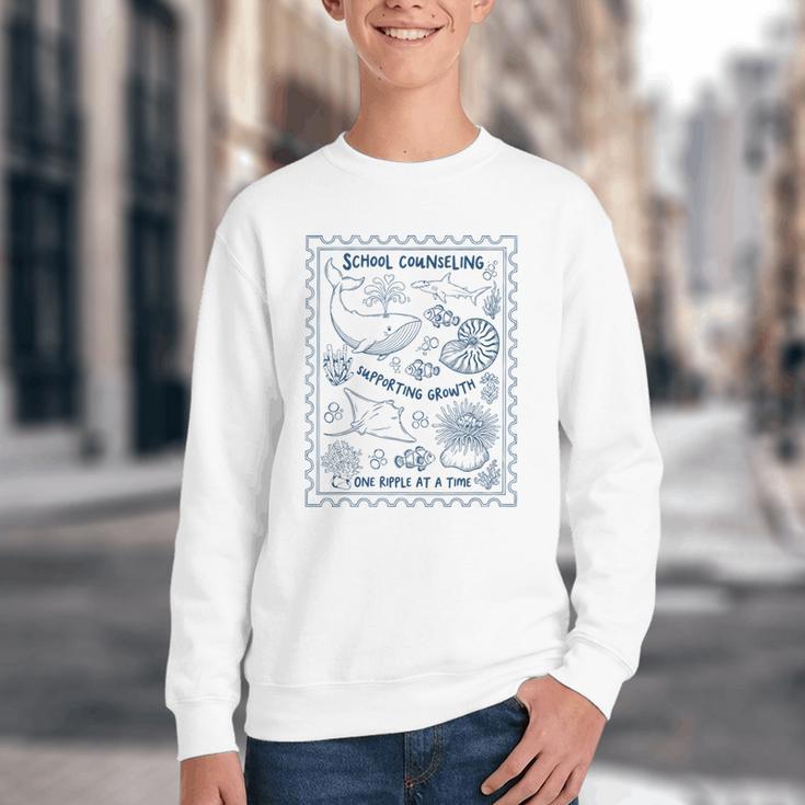 School Counselor Ocean Guidance Counselor Back To School Youth Crewneck Sweatshirt School Counselor Ocean Guidance Counselor Back To School Youth Crewneck Sweatshirt