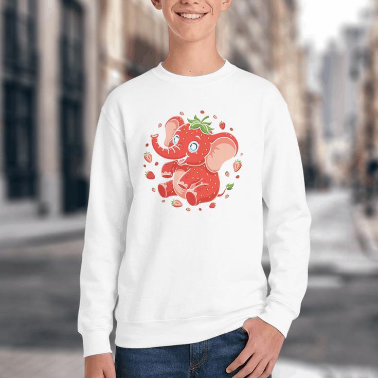 Strawberry Elephant Italian Brainrot Meme Back To School Premium Tri-Blend Youth Crewneck Sweatshirt Strawberry Elephant Italian Brainrot Meme Back To School Premium Tri-Blend Youth Crewneck Sweatshirt