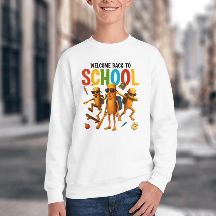 Tung Tung Sahur Back To School Brainrot Meme Boys Girls Kid Youth Crewneck Sweatshirt Tung Tung Sahur Back To School Brainrot Meme Boys Girls Kid Youth Crewneck Sweatshirt