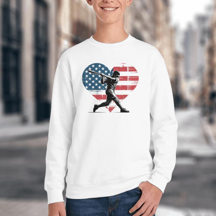 Valentines Baseball Batter Silhouette Heart Men Boys Kid Youth Crewneck Sweatshirt Valentines Baseball Batter Silhouette Heart Men Boys Kid Youth Crewneck Sweatshirt
