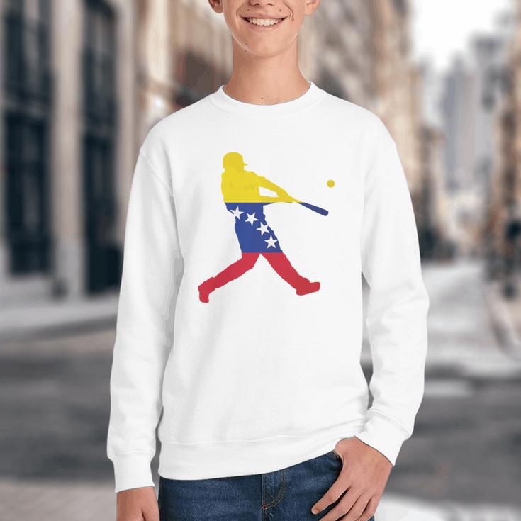 Venezuela Baseball Youth Crewneck Sweatshirt Venezuela Baseball Youth Crewneck Sweatshirt