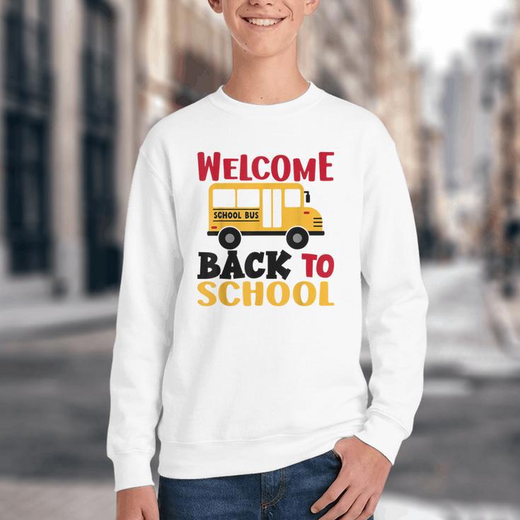 Welcome Back To School For Bus Drivers First Day Of School Youth Crewneck Sweatshirt Welcome Back To School For Bus Drivers First Day Of School Youth Crewneck Sweatshirt