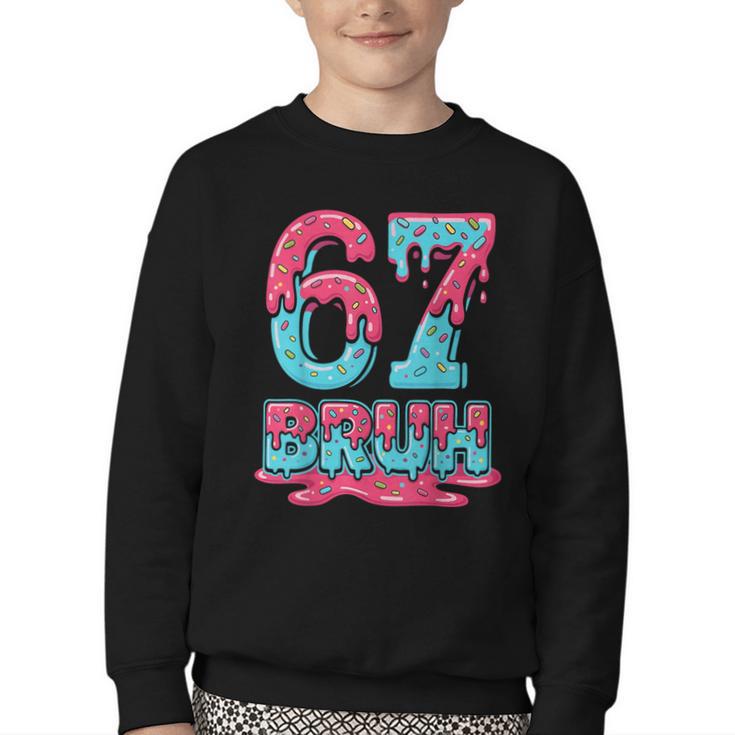 67 Ice Cream Drip Baseball For Men Women Kids Youth Crewneck Sweatshirt