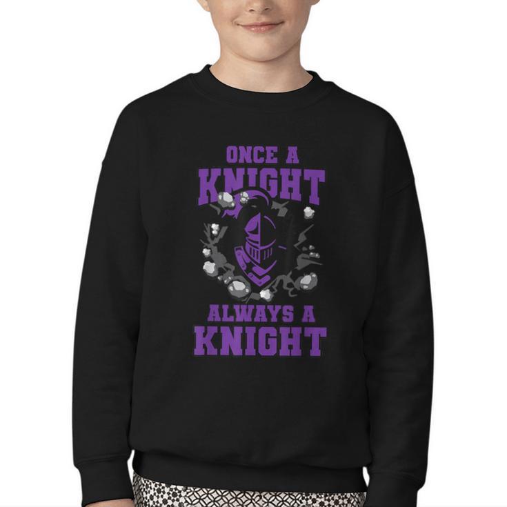 Always A Knight Back To School Spirit P Youth Crewneck Sweatshirt