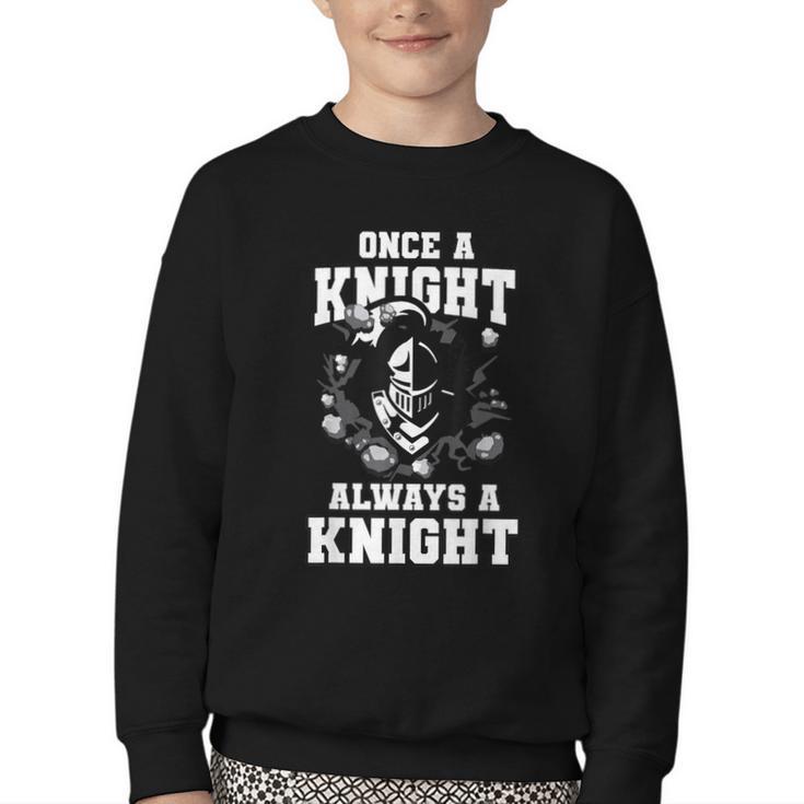 Always A Knight Back To School Spirit Youth Crewneck Sweatshirt
