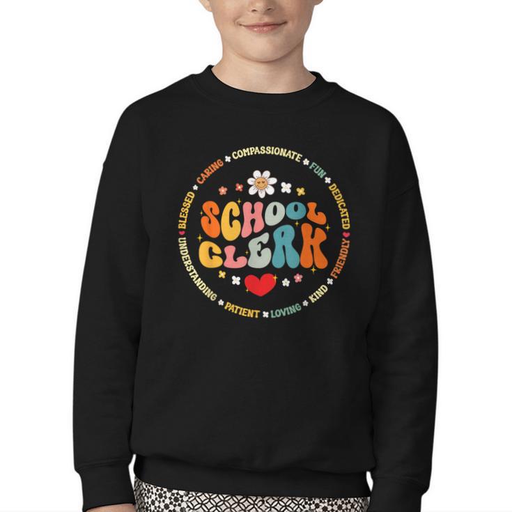Attendance School Clerk Appreciation Week Back To School Youth Crewneck Sweatshirt