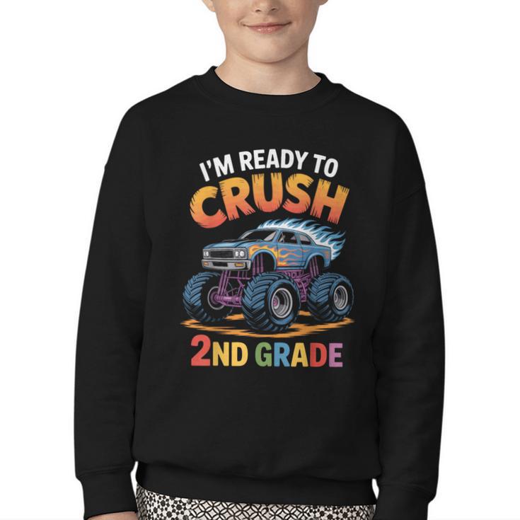 Back To School I'm Ready To Crush 2nd Grade Youth Crewneck Sweatshirt