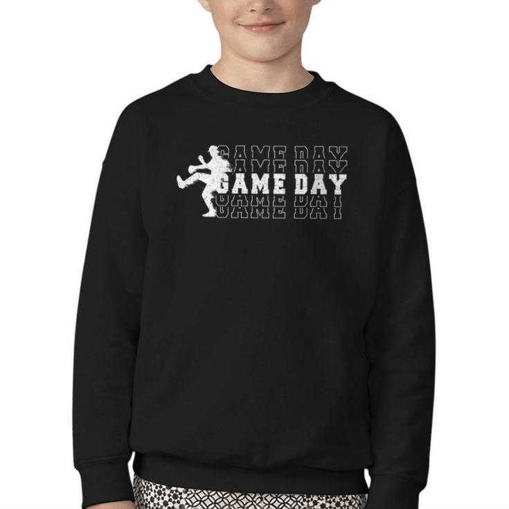 Baseball Pitcher Game Day Team Sport Player Coach Family Fan Youth Crewneck Sweatshirt
