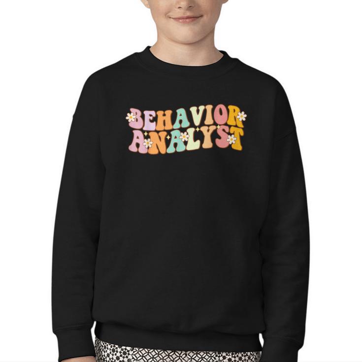 Behavior Analyst Fun Back To School Appreciation Youth Crewneck Sweatshirt