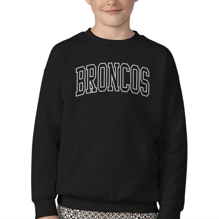 Broncos High School Spirit Fan Team Back To School Youth Crewneck Sweatshirt Broncos High School Spirit Fan Team Back To School Youth Crewneck Sweatshirt