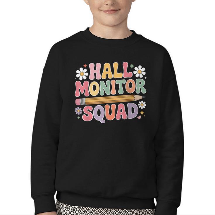 Campus School Hall Monitor Squad Patrol Back To School Youth Crewneck Sweatshirt