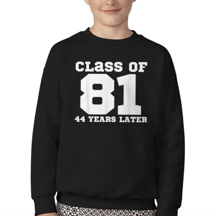 Class Of 1981 44 Years Later Reunions SQUAD Back To School Youth Crewneck Sweatshirt