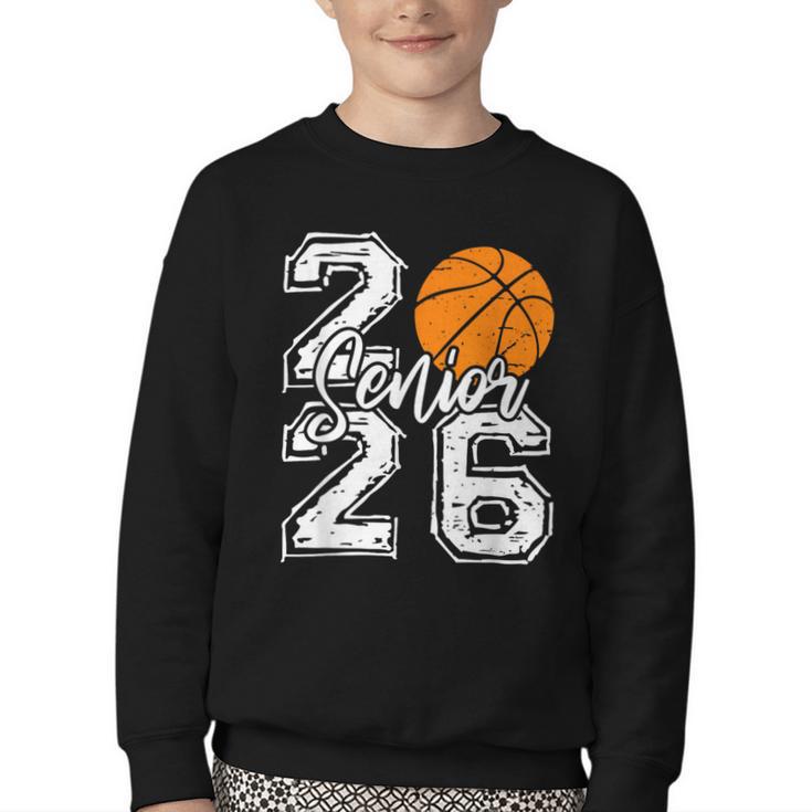 Class Of 2026 Basketball Senior 2026 Back To School Youth Crewneck Sweatshirt
