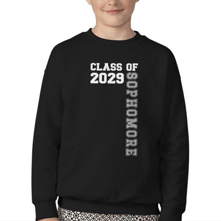Class Of 2029 Sophomore 2029 Back To School Youth Crewneck Sweatshirt