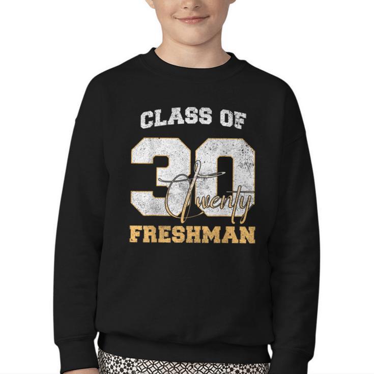 Class Of 2030 Freshman High School Back To School 9th Grade Youth Crewneck Sweatshirt