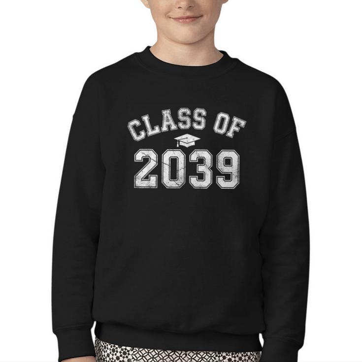 Class Of 2039 Grow Witih Me School Back To School First Day Youth Crewneck Sweatshirt