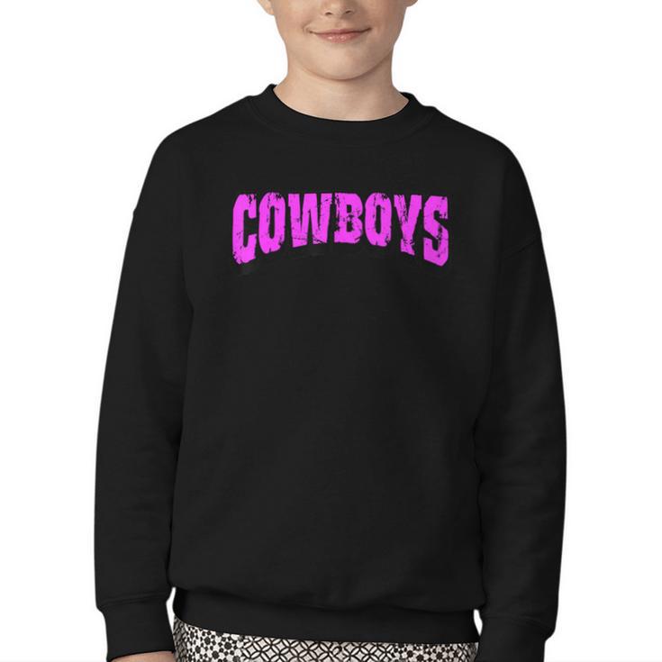 Cowboys Back To School Spirit Pk Youth Crewneck Sweatshirt