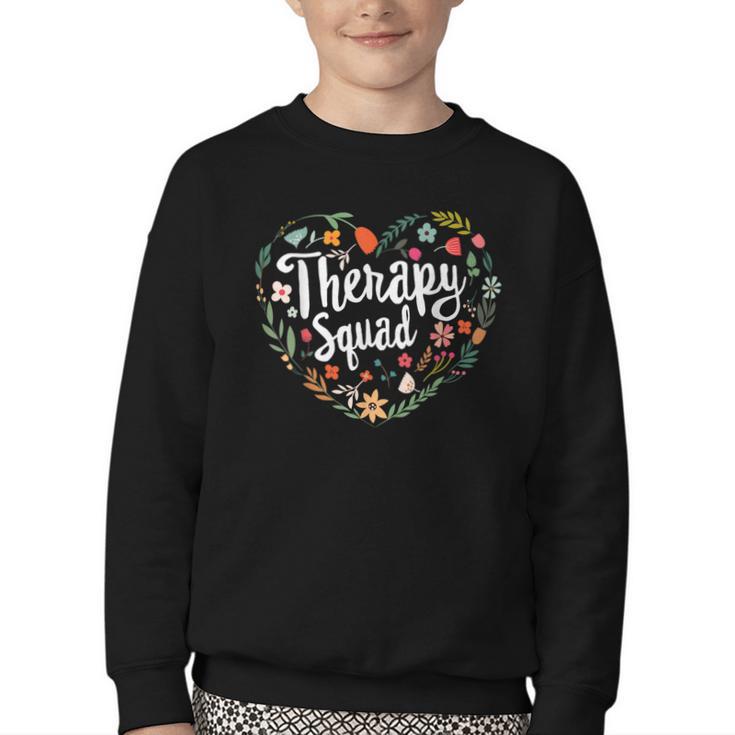 Cute Therapy Squad Physical Therapist Team Back To School Youth Crewneck Sweatshirt