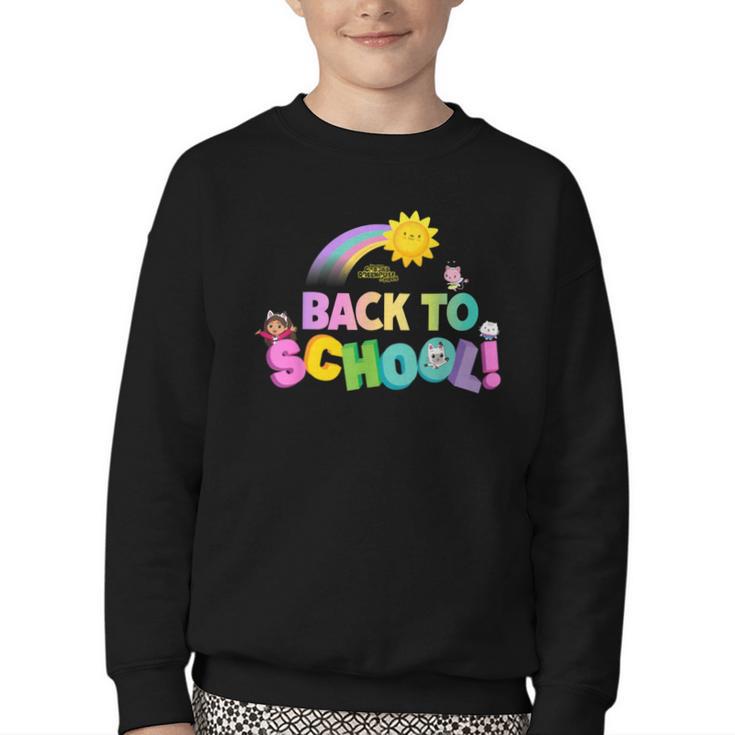 DreamWorks Gabby's Dollhouse Back To School Sunshine Youth Crewneck Sweatshirt