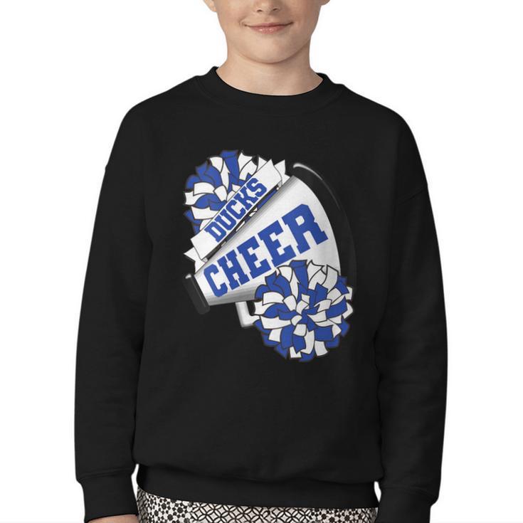 Ducks Cheer Back To School Cheerleading Spirit B Youth Crewneck Sweatshirt