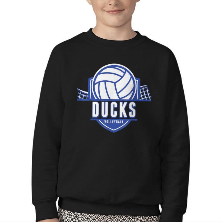 Ducks Volleyball Back To School Spirit B Youth Crewneck Sweatshirt