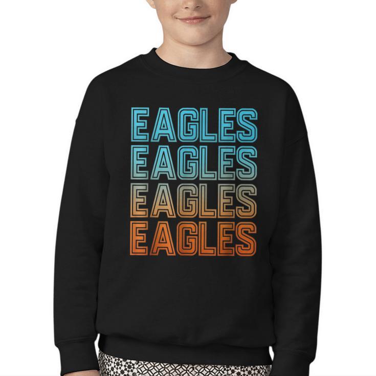 Eagle Mascot Back To School Spirit Kids Boys Girls Men Women Youth Crewneck Sweatshirt