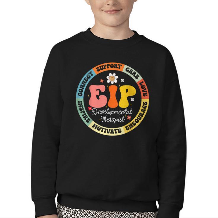 EIP Developmental Therapist Appreciation Week Back To School Youth Crewneck Sweatshirt