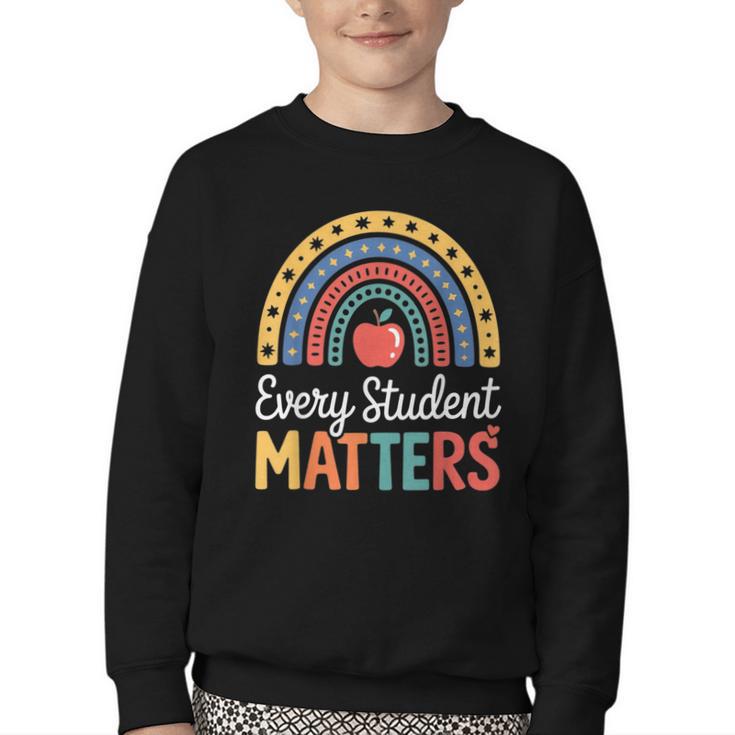 Every Student Matters Paraprofessional Back To School Youth Crewneck Sweatshirt