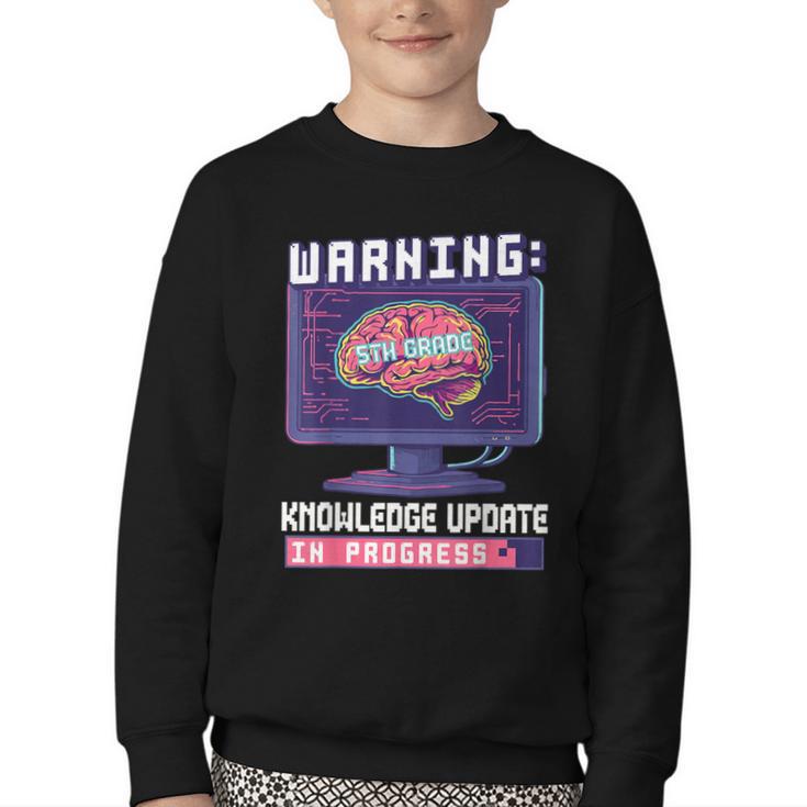 Fifth Grade Back To School Shirts Kids Girls Boys Computers Youth Crewneck Sweatshirt