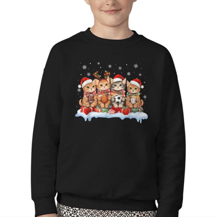 Football Baseball Basketball Player Sport Christmas Youth Crewneck Sweatshirt
