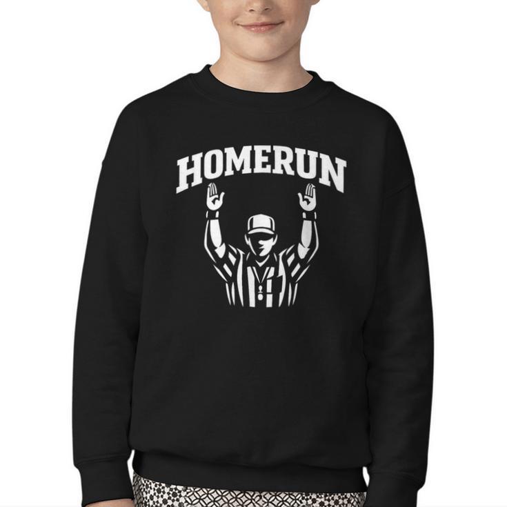 Football Referee Tee Touchdown Baseball Homerun Youth Crewneck Sweatshirt