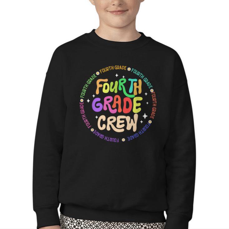 Fourth Grade Crew Back To School 4th Grade Team Youth Crewneck Sweatshirt